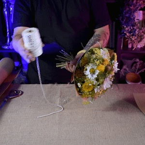 Подготовка шпагата для букета Подготовка шпагата для букета