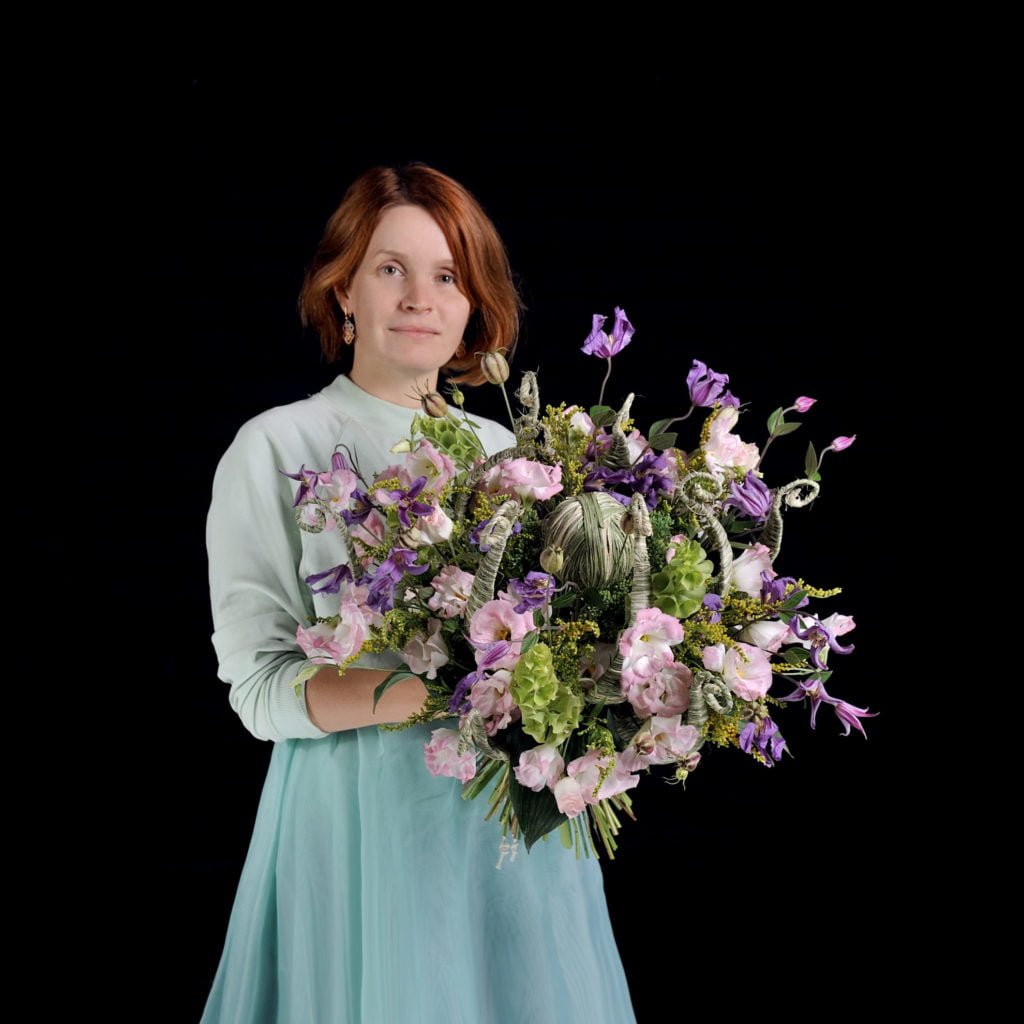 Курсы флористики. Букет. Рогоз. Школа флористики.