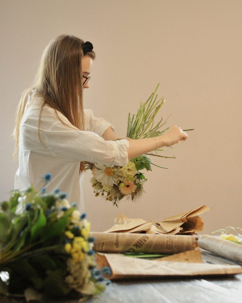 Курсы флористики Казань! В процессе обучения в Казанской школе флористики!