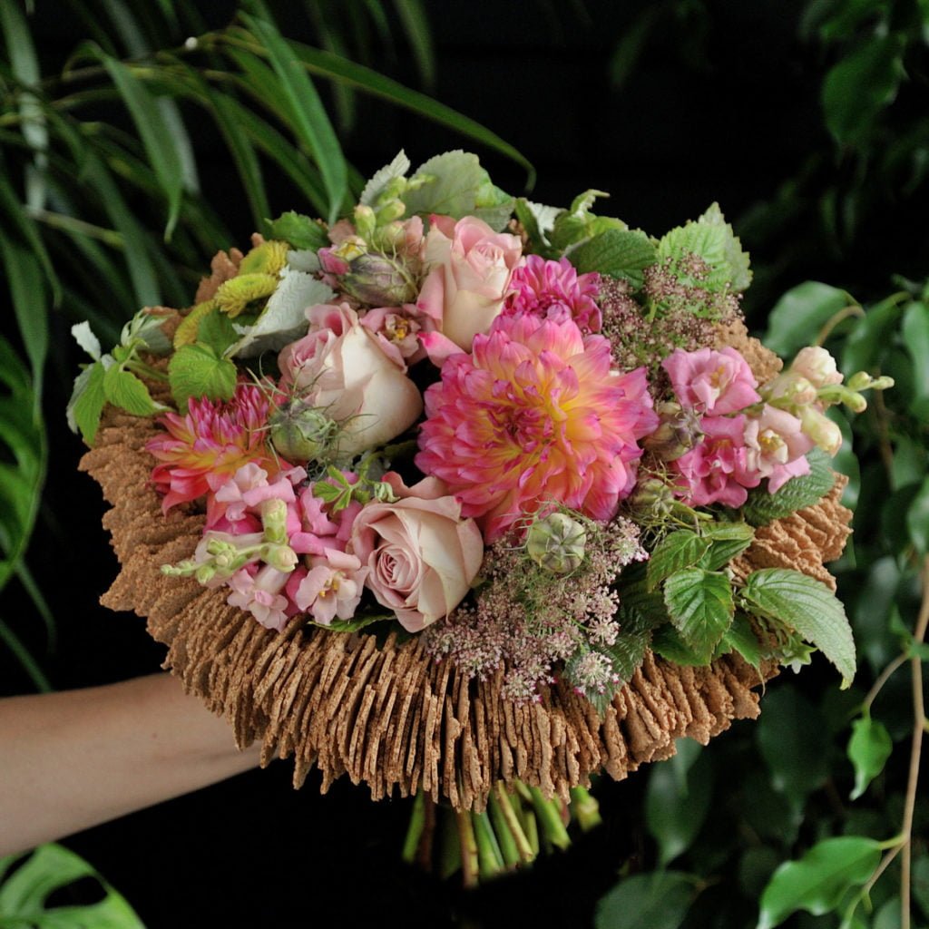 Каркасный осенний букет. Студента Казанской школы флористики!