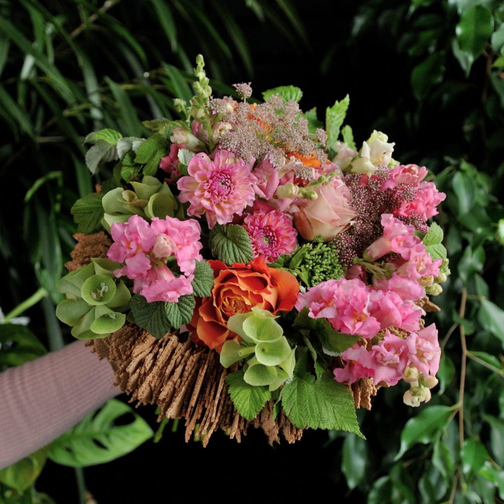 Каркасный осенний букет. Студента Казанской школы флористики!