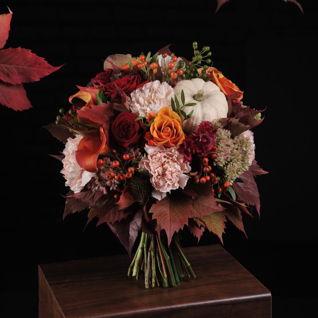 Осенний букет! Тыква в букете.