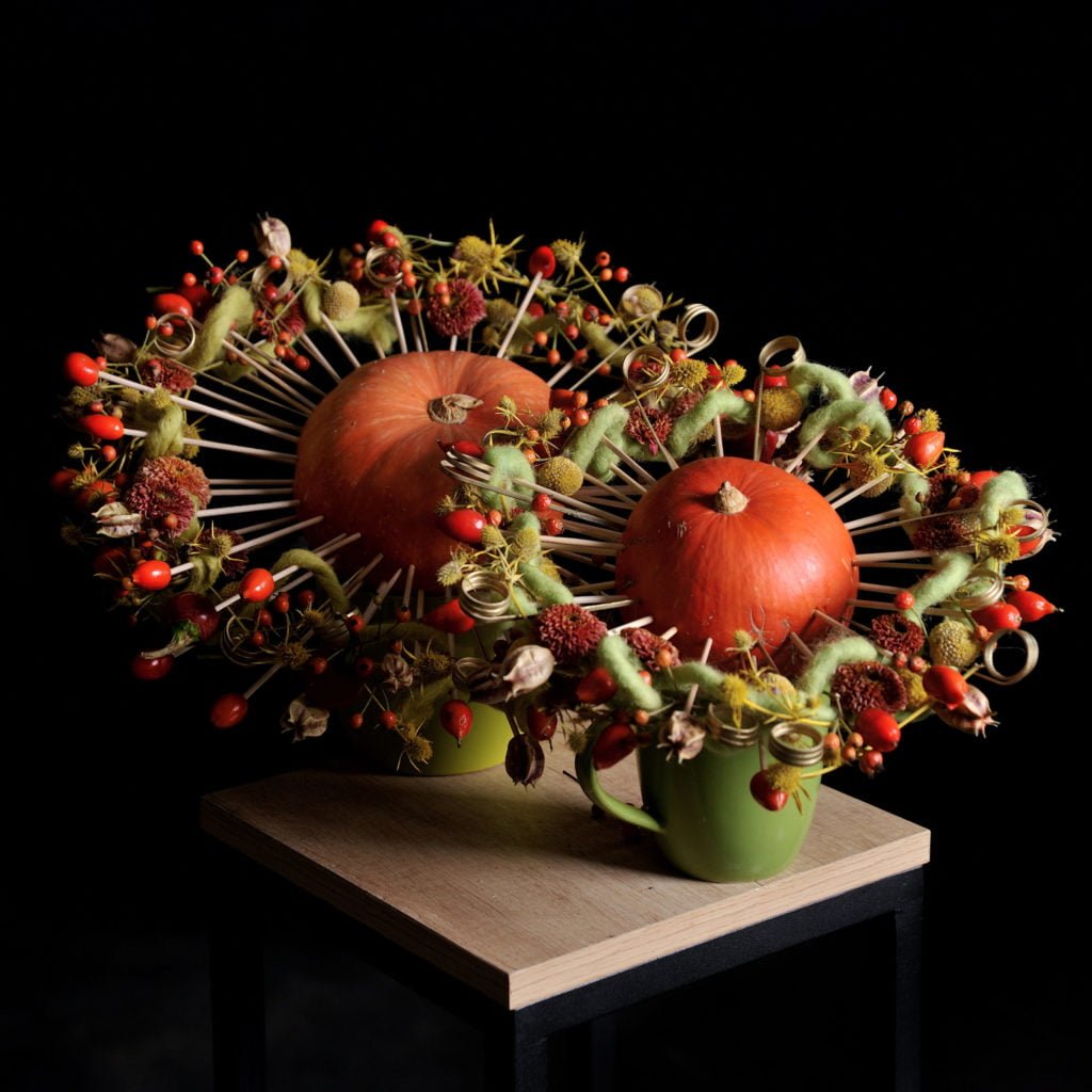 Композиция из тыквы от преподавателя Казанской школы флористики!