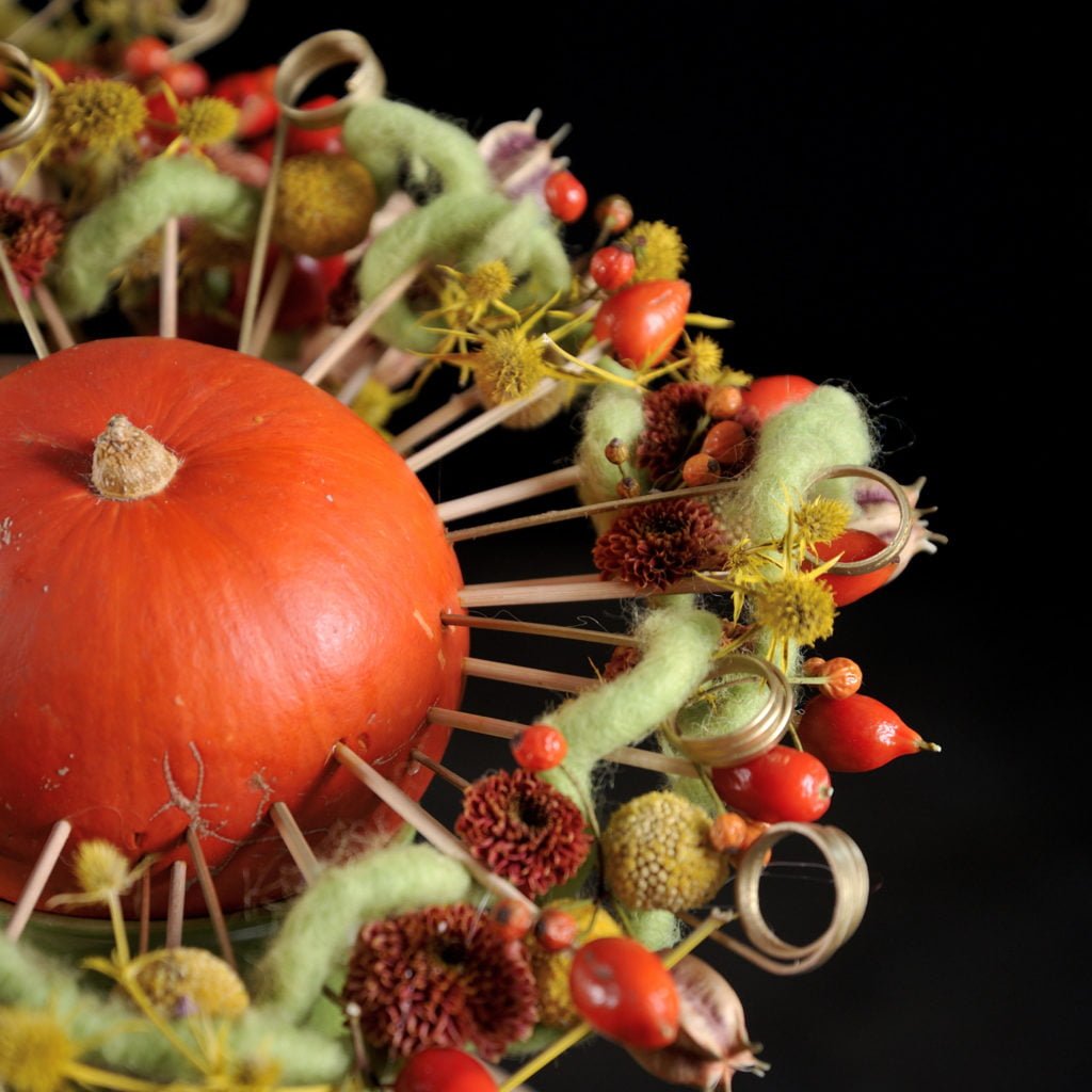 Композиция из тыквы от преподавателя Казанской школы флористики!