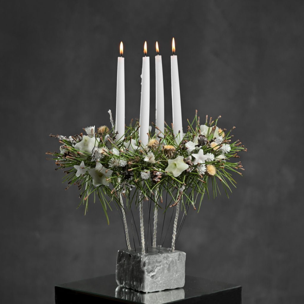 Свечи декор венок
