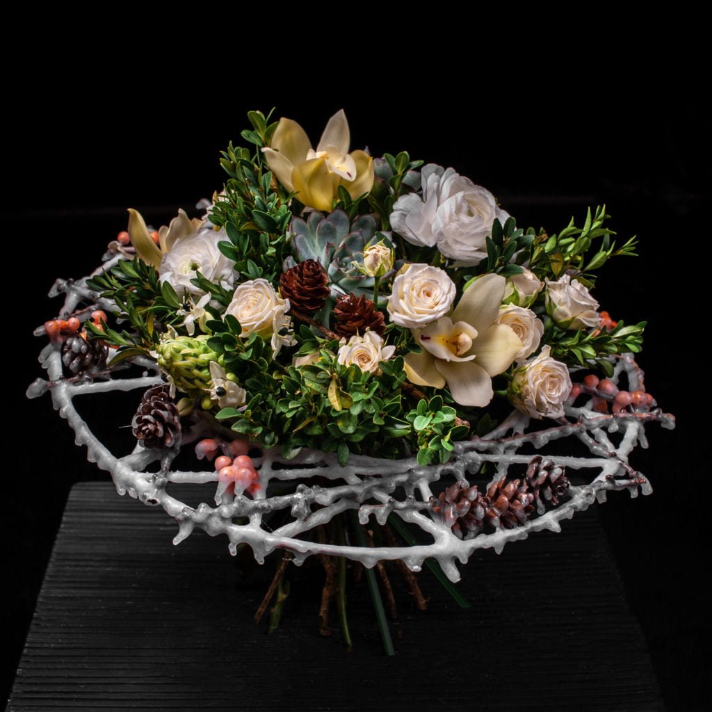 зимний каркасный букет