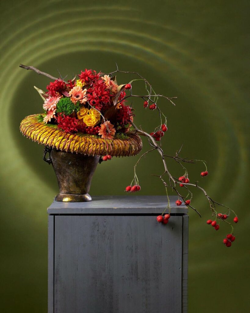 Букет Екатерины преподавателя Казанской школы флористики