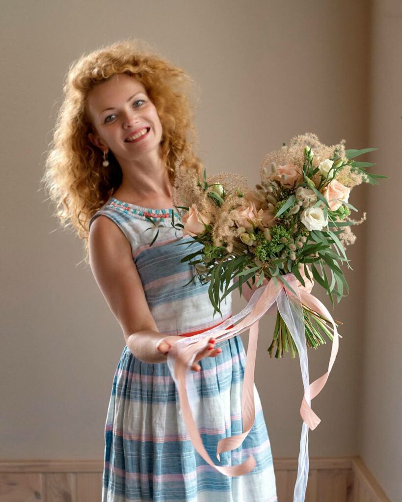 Букет Екатерины преподавателя Казанской школы флористики